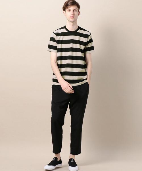 BEAUTY&YOUTH UNITED ARROWS（ビューティーアンドユースユナイテッドアローズ）の「BY ミドル ボーダー Tシャツ о（Tシャツ/カットソー・メンズ・ネイビー/ベージュ/グレー・SMALL/MEDIUM/X-LARGE/LARGE）」の8枚目の写真