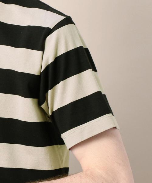 BEAUTY&YOUTH UNITED ARROWS（ビューティーアンドユースユナイテッドアローズ）の「BY ミドル ボーダー Tシャツ о（Tシャツ/カットソー・メンズ・ネイビー/ベージュ/グレー・SMALL/MEDIUM/X-LARGE/LARGE）」の6枚目の写真