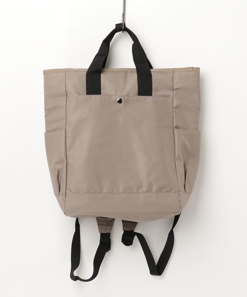 Fleur des Champs(フルールデシャン)の「2WAY トート リュック バックパック 【背面ポケット付】(バックパック/リュック・レディース・グレー/ブラック/カーキ/ネイビー・FREE)」の9枚目の写真