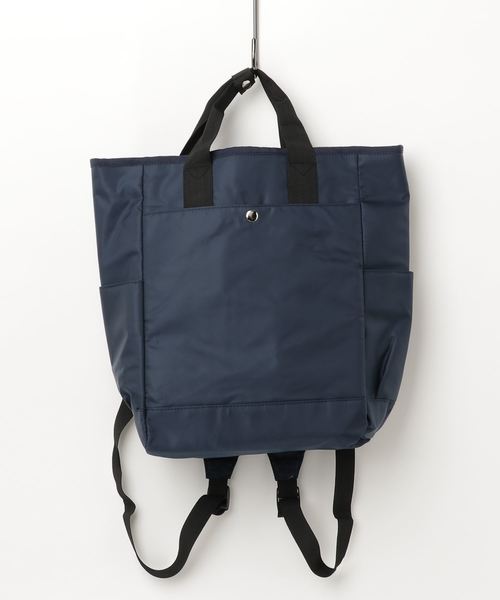 Fleur des Champs(フルールデシャン)の「2WAY トート リュック バックパック 【背面ポケット付】(バックパック/リュック・レディース・グレー/ブラック/カーキ/ネイビー・FREE)」の11枚目の写真
