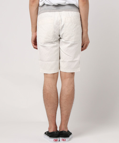 291295＝HOMME（ニーキューイチニーキューゴーオム）の「【291295=HOMME】　イージーフィットショーツ（その他パンツ・メンズ・ネイビー/オフホワイト・2/3）」の4枚目の写真