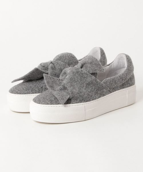 Amb エーエムビー の Amb エーエムビー ツイストリボン ローカットスニーカー スリッポン Ny Bow Loden レディース スニーカー Wear