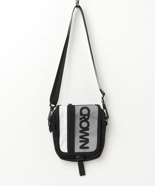 VENCEEXCHANGE（ヴァンスエクスチェンジ）の「ロゴメッシュショルダーポーチ（ショルダーバッグ・メンズ・ホワイト/ブラック/パープル/オレンジ・フリー）」の2枚目の写真