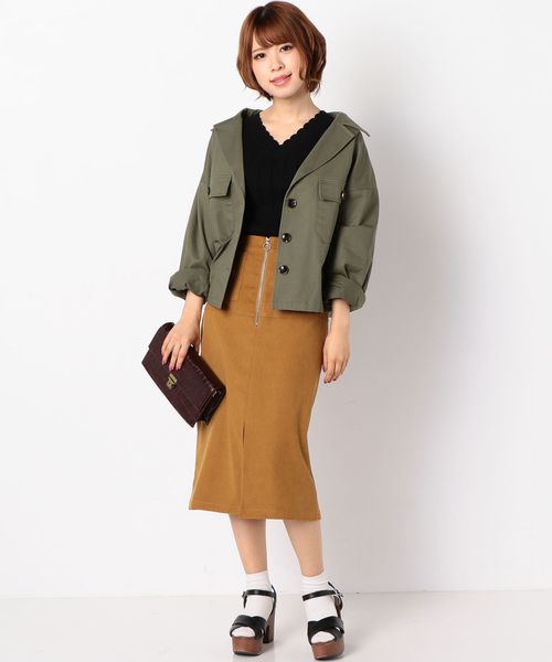 archives（アルシーヴ）の「フロントZIPタイトスカート（スカート・レディース・ブラック/パープル/グリーン/マスタード・MEDIUM）」の7枚目の写真