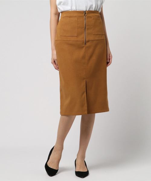 archives（アルシーヴ）の「フロントZIPタイトスカート（スカート・レディース・ブラック/パープル/グリーン/マスタード・MEDIUM）」の4枚目の写真