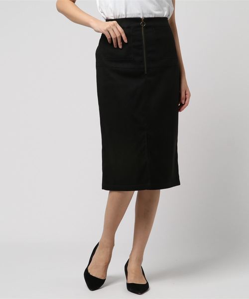 archives（アルシーヴ）の「フロントZIPタイトスカート（スカート・レディース・ブラック/パープル/グリーン/マスタード・MEDIUM）」の2枚目の写真