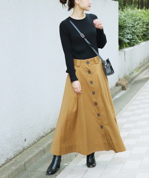 Dickies（ディッキーズ）の「【Dickies/ディッキーズ】JS別注 ボタンスカート◆（スカート・レディース・ブラック/キャメル・36/38）」の9枚目の写真