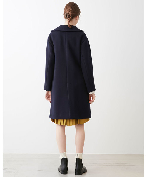 Traditional Weatherwear(トラディショナルウェザーウェア)の「BELL / ベル(ステンカラーコート・レディース・ネイビー/サックスブルー・34/32)」の6枚目の写真