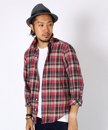 BEAMS | □BEAMS / ワッシャーチェック 7分袖 シャツ(シャツ/ブラウス)