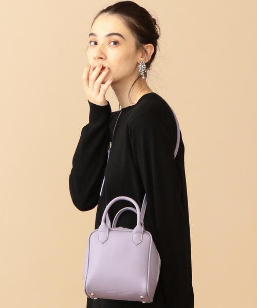 BEAUTY&YOUTH UNITED ARROWS（ビューティーアンドユースユナイテッドアローズ）の「BY フェイクレザースクエアミニボストン -2WAY- о（ボストンバッグ・レディース・パープル/ブラック/ライトグレー・FREE）」の21枚目の写真