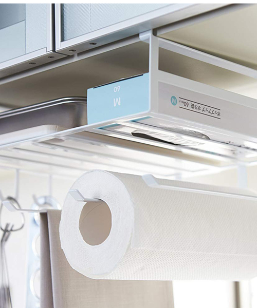 tower（タワー）の「tower（タワー）戸棚下多機能ラック（キッチン収納・レディース・ホワイト/ブラック・ONE SIZE）」の4枚目の写真