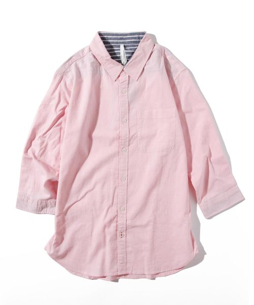 INASTUDIOS ZOO(イーナストゥディオスズー)の「「INASTUDIOS SELECT」綿麻ストレッチシャツ(シャツ/ブラウス・メンズ・ホワイト/ネイビー/カーキ/ピンク/モカ/サックスブルー/ブラック・MEDIUM/LARGE/X-LARGE)」の7枚目の写真