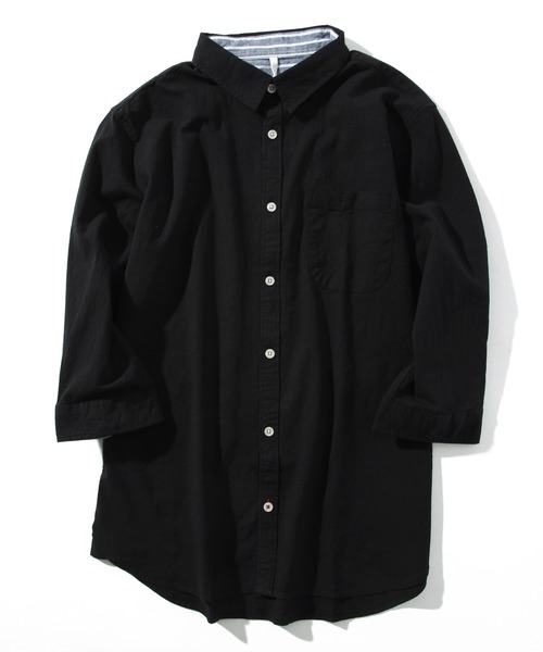 INASTUDIOS ZOO(イーナストゥディオスズー)の「「INASTUDIOS SELECT」綿麻ストレッチシャツ(シャツ/ブラウス・メンズ・ホワイト/ネイビー/カーキ/ピンク/モカ/サックスブルー/ブラック・MEDIUM/LARGE/X-LARGE)」の2枚目の写真