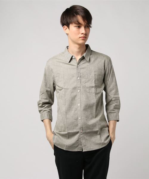 INASTUDIOS ZOO(イーナストゥディオスズー)の「「INASTUDIOS SELECT」綿麻ストレッチシャツ(シャツ/ブラウス・メンズ・ホワイト/ネイビー/カーキ/ピンク/モカ/サックスブルー/ブラック・MEDIUM/LARGE/X-LARGE)」の10枚目の写真