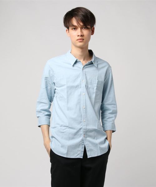 INASTUDIOS ZOO(イーナストゥディオスズー)の「「INASTUDIOS SELECT」綿麻ストレッチシャツ(シャツ/ブラウス・メンズ・ホワイト/ネイビー/カーキ/ピンク/モカ/サックスブルー/ブラック・MEDIUM/LARGE/X-LARGE)」の11枚目の写真