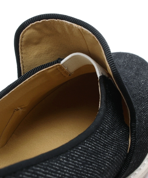 CIAOPANIC（チャオパニック）の「【Ciaopanic】　デニムウェッジヒールスリッポン（パンプス・レディース・アイボリー/ブラック・23.5cm/24.5cm）」の9枚目の写真