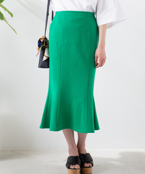 WEGO（ウィゴー）の「WEGO/スウェットマーメイドスカート（スカート・レディース・ブラック/パープル/グリーン・FREE）」の3枚目の写真