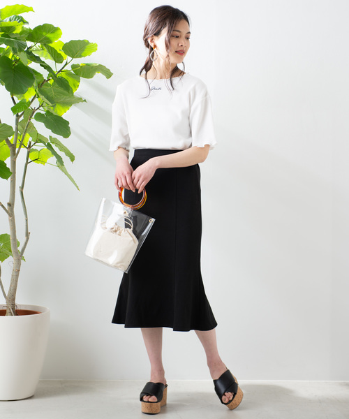 WEGO（ウィゴー）の「WEGO/スウェットマーメイドスカート（スカート・レディース・ブラック/パープル/グリーン・FREE）」の4枚目の写真