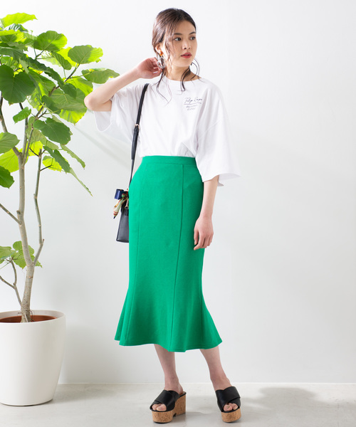 WEGO（ウィゴー）の「WEGO/スウェットマーメイドスカート（スカート・レディース・ブラック/パープル/グリーン・FREE）」の9枚目の写真