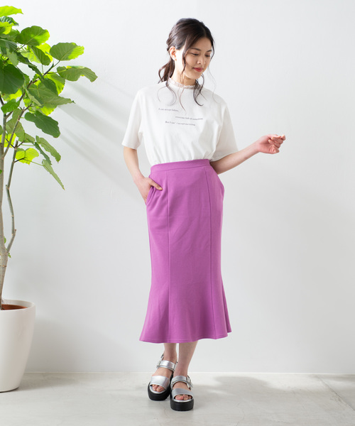 WEGO（ウィゴー）の「WEGO/スウェットマーメイドスカート（スカート・レディース・ブラック/パープル/グリーン・FREE）」の12枚目の写真