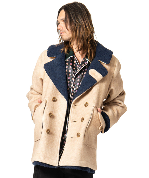 glamb グラム ボニーランチコート ダブルブレスト ボア チェック glamb（グラム）の「【glamb】Bonny ranch coat/ GB0319/JKT01