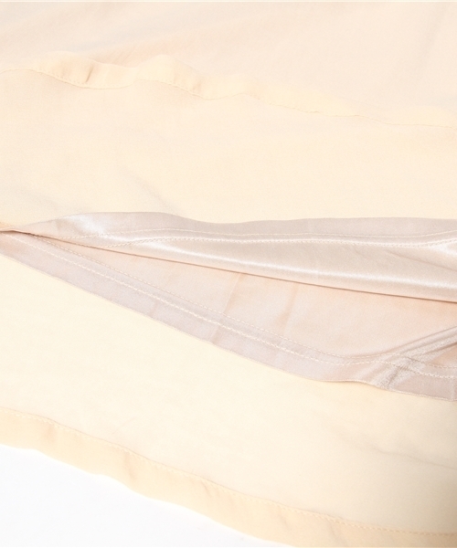 mystic（ミスティック）の「しゃりシフォン切替タンクワンピース（ワンピース・レディース・レッド/オフホワイト/ベージュ/グリーン/ブラック・ﾌﾘ-）」の15枚目の写真