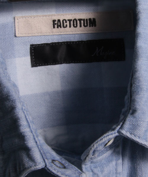 FACTOTUM（ファクトタム）の「FACTOTUM × MAGINE AMERICAN RAG CIE Limited edition ブリーチデニムシャツ∴（シャツ/ブラウス・メンズ・ライトインディゴブルー・46/48）」の3枚目の写真