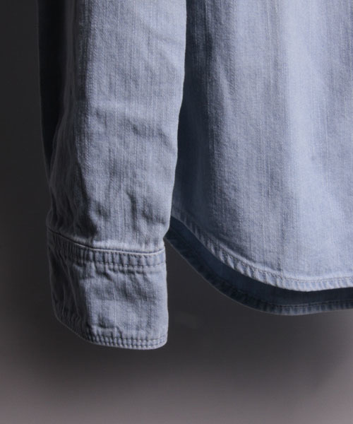 FACTOTUM（ファクトタム）の「FACTOTUM × MAGINE AMERICAN RAG CIE Limited edition ブリーチデニムシャツ∴（シャツ/ブラウス・メンズ・ライトインディゴブルー・46/48）」の7枚目の写真