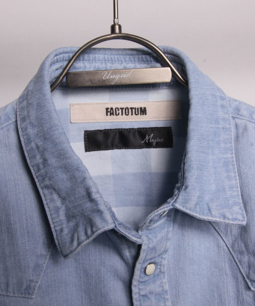 FACTOTUM（ファクトタム）の「FACTOTUM × MAGINE AMERICAN RAG CIE Limited edition ブリーチデニムシャツ∴（シャツ/ブラウス・メンズ・ライトインディゴブルー・46/48）」の9枚目の写真