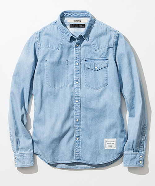 FACTOTUM（ファクトタム）の「FACTOTUM × MAGINE AMERICAN RAG CIE Limited edition ブリーチデニムシャツ∴（シャツ/ブラウス・メンズ・ライトインディゴブルー・46/48）」の21枚目の写真