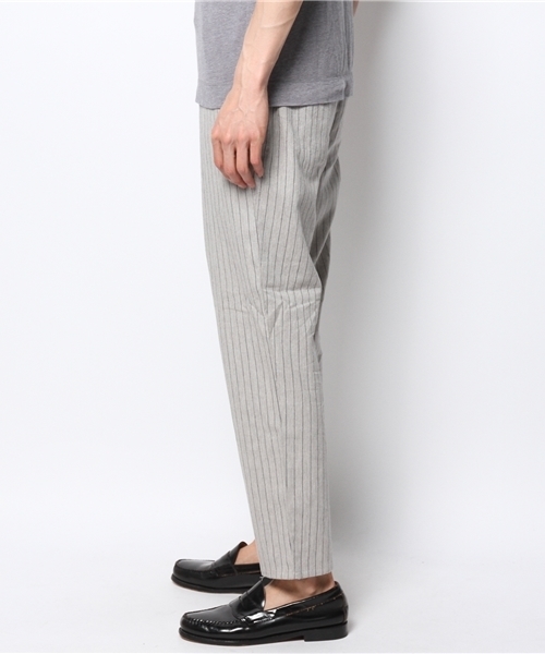 WHO'S WHO gallery(フーズフーギャラリー)の「【WEB限定価格】【RELAX JERSEY】リネンチェック(スラックス・メンズ・ベージュ/カーキ/ネイビー・LARGE/MEDIUM)」の4枚目の写真
