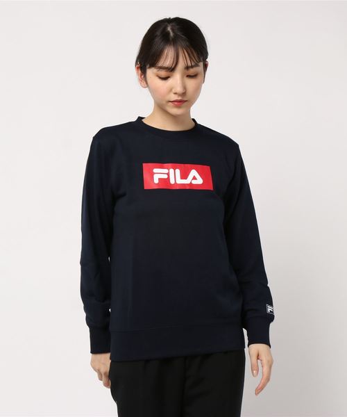 FILA(フィラ)の「【FILA/フィラ】裏毛 ボックスロゴプリントトレーナー(スウェット・レディース・ホワイト/ブラック/ネイビー/杢グレー・LL/M/L)」の14枚目の写真