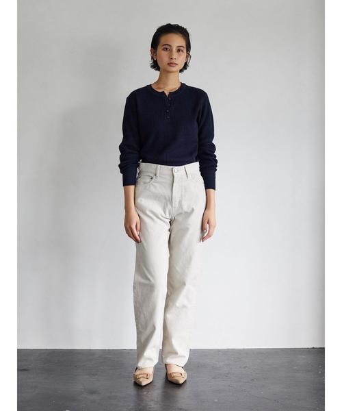 CRAFT STANDARD BOUTIQUE(クラフトスタンダードブティック)の「ヘンリーネックニットプルオーバー●*(ニット/セーター・レディース・ピンク/ベージュ系その他/キャメル/カーキ/ネイビー・L/M)」の6枚目の写真
