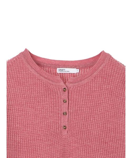 CRAFT STANDARD BOUTIQUE(クラフトスタンダードブティック)の「ヘンリーネックニットプルオーバー●*(ニット/セーター・レディース・ピンク/ベージュ系その他/キャメル/カーキ/ネイビー・L/M)」の16枚目の写真