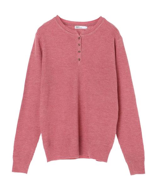 CRAFT STANDARD BOUTIQUE(クラフトスタンダードブティック)の「ヘンリーネックニットプルオーバー●*(ニット/セーター・レディース・ピンク/ベージュ系その他/キャメル/カーキ/ネイビー・L/M)」の17枚目の写真
