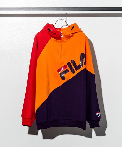 FILA HERITAGE(フィラヘリテージ)の「FILA(フィラ)ハーフジップパーカー(パーカー・メンズ・ブラック/ネイビー/パープル・S/M)」の1枚目の写真