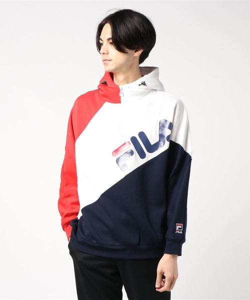 FILA HERITAGE(フィラヘリテージ)の「FILA(フィラ)ハーフジップパーカー(パーカー・メンズ・ブラック/ネイビー/パープル・S/M)」の9枚目の写真