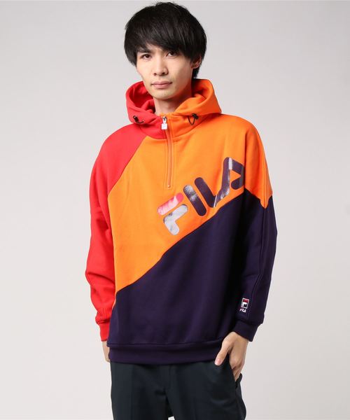 FILA HERITAGE(フィラヘリテージ)の「FILA(フィラ)ハーフジップパーカー(パーカー・メンズ・ブラック/ネイビー/パープル・S/M)」の10枚目の写真