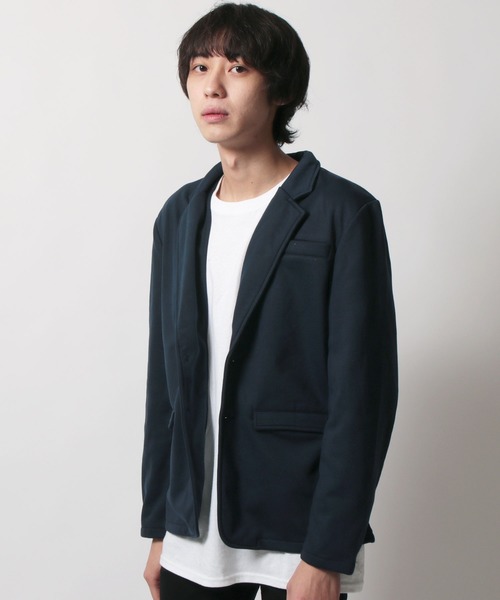 SHISKY(シスキー)の「ボンディング加工 防風 テーラードジャケット(テーラードジャケット・メンズ・ブラック/ネイビー/グレー/カーキ/チャコール・M/L/XL)」の1枚目の写真