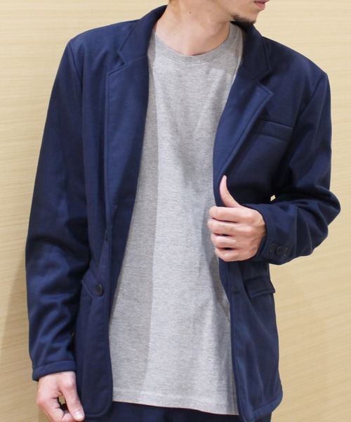 SHISKY(シスキー)の「ボンディング加工 防風 テーラードジャケット(テーラードジャケット・メンズ・ブラック/ネイビー/グレー/カーキ/チャコール・M/L/XL)」の18枚目の写真