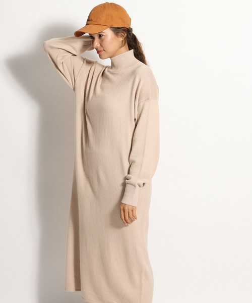 niko and...（ニコアンド）の「ハイゲージドロップワンピース（ワンピース・レディース・ベージュ/ボルドー/ブラック/ブラウン・MEDIUM/LARGE）」の5枚目の写真