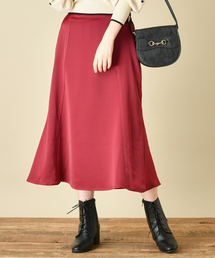 natural couture | 微光沢サテンゆるマーメイドスカート(スカート)