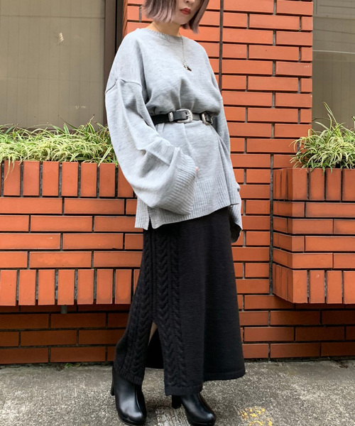 apres jour mignon（アプレジュールミニョン）の「ボックス袖ビッグニット【ZOZOTOWN限定アイテム】（ニット/セーター・レディース・ライトブラウン/モカ/ライトベージュ/杢グレー・フリー）」の20枚目の写真