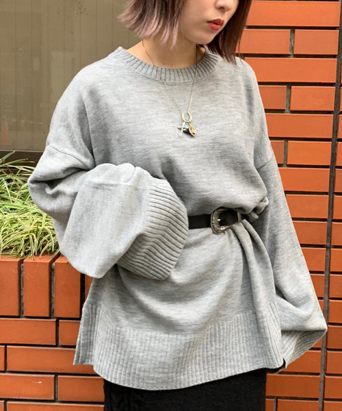 apres jour mignon（アプレジュールミニョン）の「ボックス袖ビッグニット【ZOZOTOWN限定アイテム】（ニット/セーター・レディース・ライトブラウン/モカ/ライトベージュ/杢グレー・フリー）」の12枚目の写真