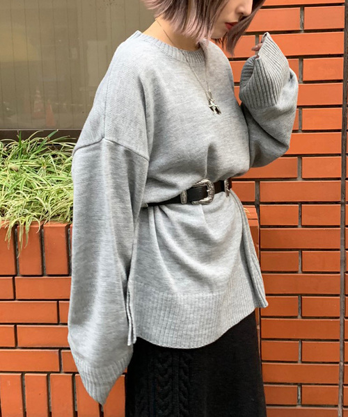 apres jour mignon（アプレジュールミニョン）の「ボックス袖ビッグニット【ZOZOTOWN限定アイテム】（ニット/セーター・レディース・ライトブラウン/モカ/ライトベージュ/杢グレー・フリー）」の17枚目の写真