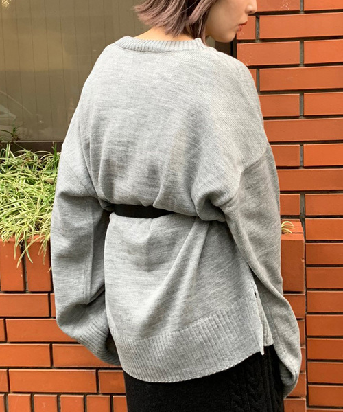 apres jour mignon（アプレジュールミニョン）の「ボックス袖ビッグニット【ZOZOTOWN限定アイテム】（ニット/セーター・レディース・ライトブラウン/モカ/ライトベージュ/杢グレー・フリー）」の18枚目の写真