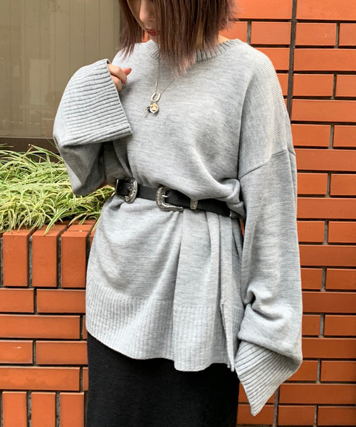 apres jour mignon（アプレジュールミニョン）の「ボックス袖ビッグニット【ZOZOTOWN限定アイテム】（ニット/セーター・レディース・ライトブラウン/モカ/ライトベージュ/杢グレー・フリー）」の14枚目の写真
