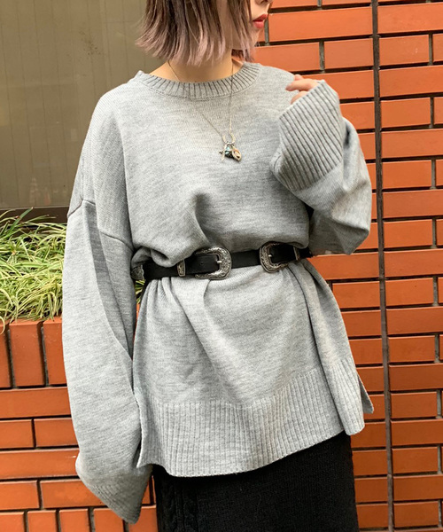 apres jour mignon（アプレジュールミニョン）の「ボックス袖ビッグニット【ZOZOTOWN限定アイテム】（ニット/セーター・レディース・ライトブラウン/モカ/ライトベージュ/杢グレー・フリー）」の13枚目の写真