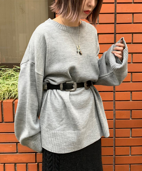 apres jour mignon（アプレジュールミニョン）の「ボックス袖ビッグニット【ZOZOTOWN限定アイテム】（ニット/セーター・レディース・ライトブラウン/モカ/ライトベージュ/杢グレー・フリー）」の16枚目の写真