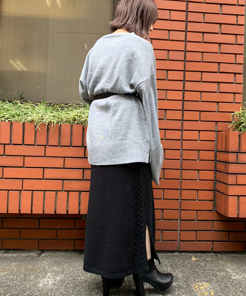 apres jour mignon（アプレジュールミニョン）の「ボックス袖ビッグニット【ZOZOTOWN限定アイテム】（ニット/セーター・レディース・ライトブラウン/モカ/ライトベージュ/杢グレー・フリー）」の21枚目の写真
